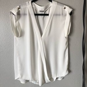 White chiffon Charlotte Russe top